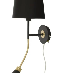 EKETORP Vägglampa 43cm Svart/Matt Mässing