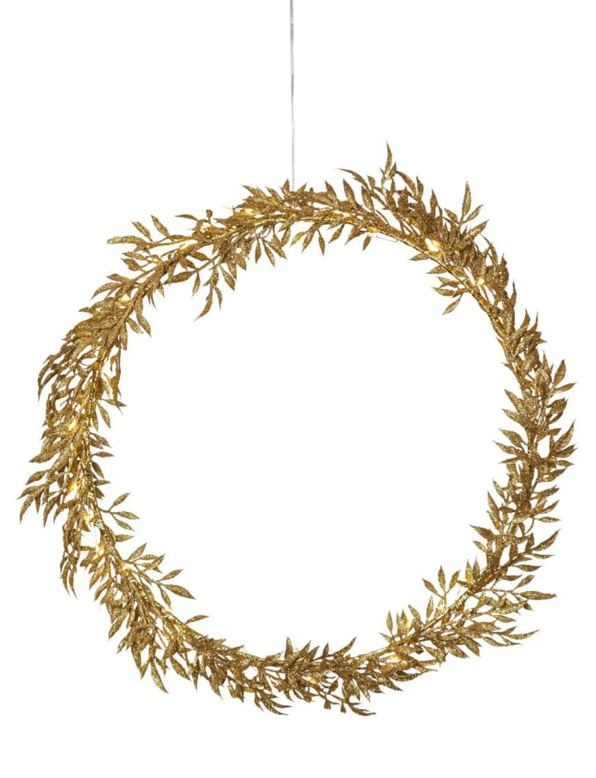 ELEGANT Hängande dekoration Batteri 44cm Guld