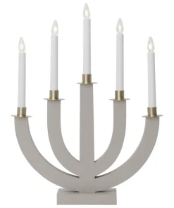 ELI Träljusstake 7L 47cm Beige