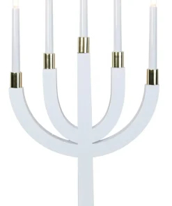 ELIAS Ljusstake 7L 67cm Vit/Guld