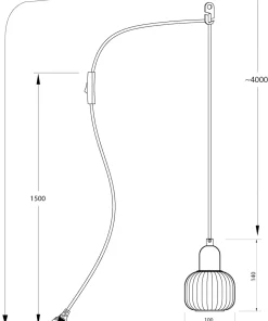 ELIN Fönsterlampa 15cm Svart/Rökgrå