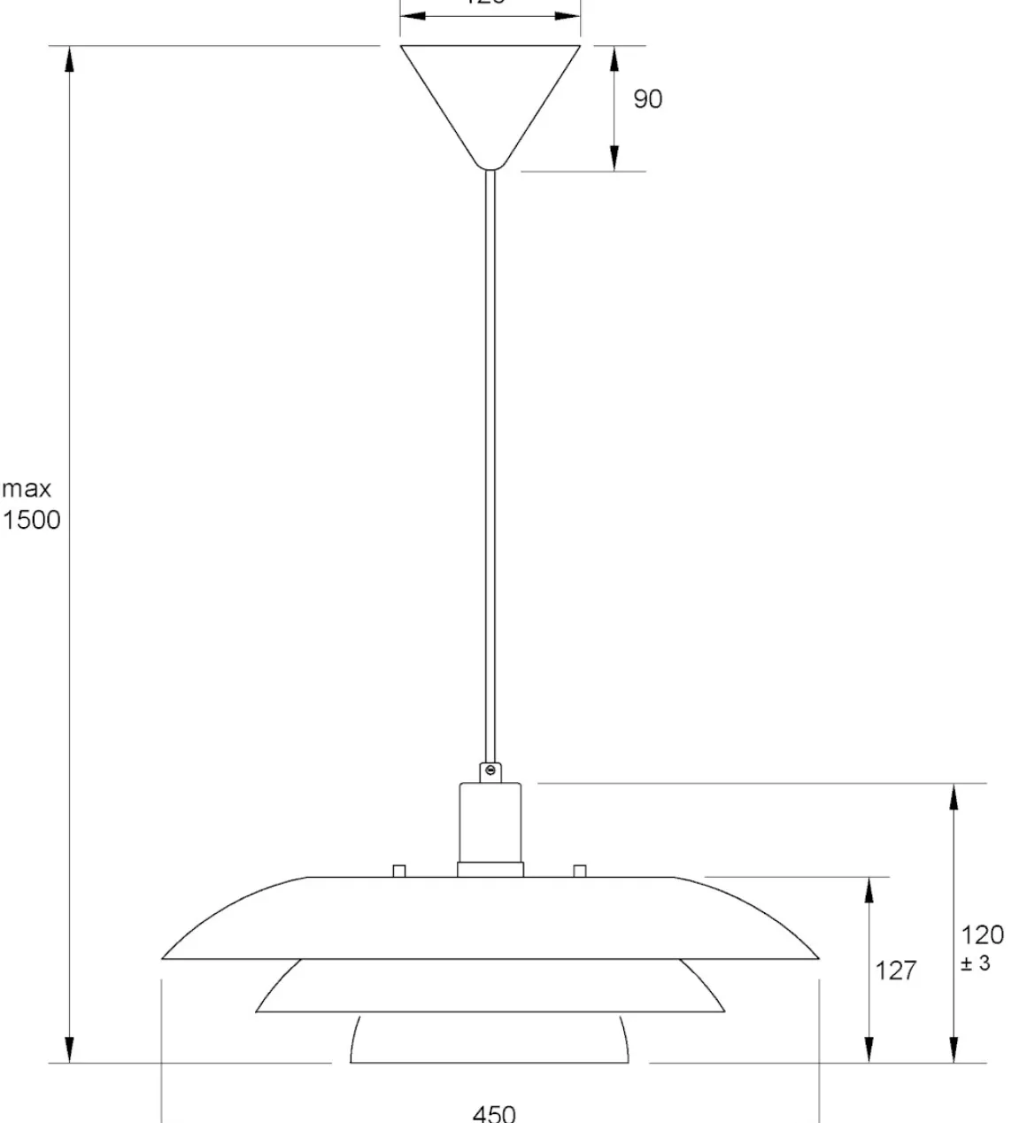 EPSILON Taklampa 45cm Grön