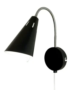 EVA Vägglampa 29cm Svart/Krom