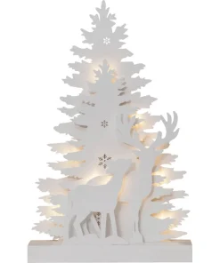 FAUNA Gran Bordsdekoration 44cm Vit