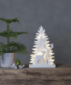 FAUNA Gran Bordsdekoration 44cm Vit