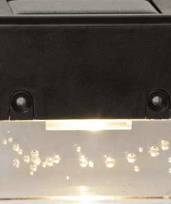 FENCE 4-PACK Solcells-Vägglykta 6,5cm Svart
