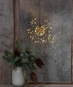 FIREWORK Hängande dekoration 16cm 80LED Svart