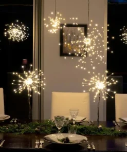 FIREWORK Hängande dekoration 16cm 80LED Svart