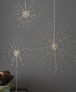 FIREWORK Hängande dekoration 26cm Varmvit/Silver