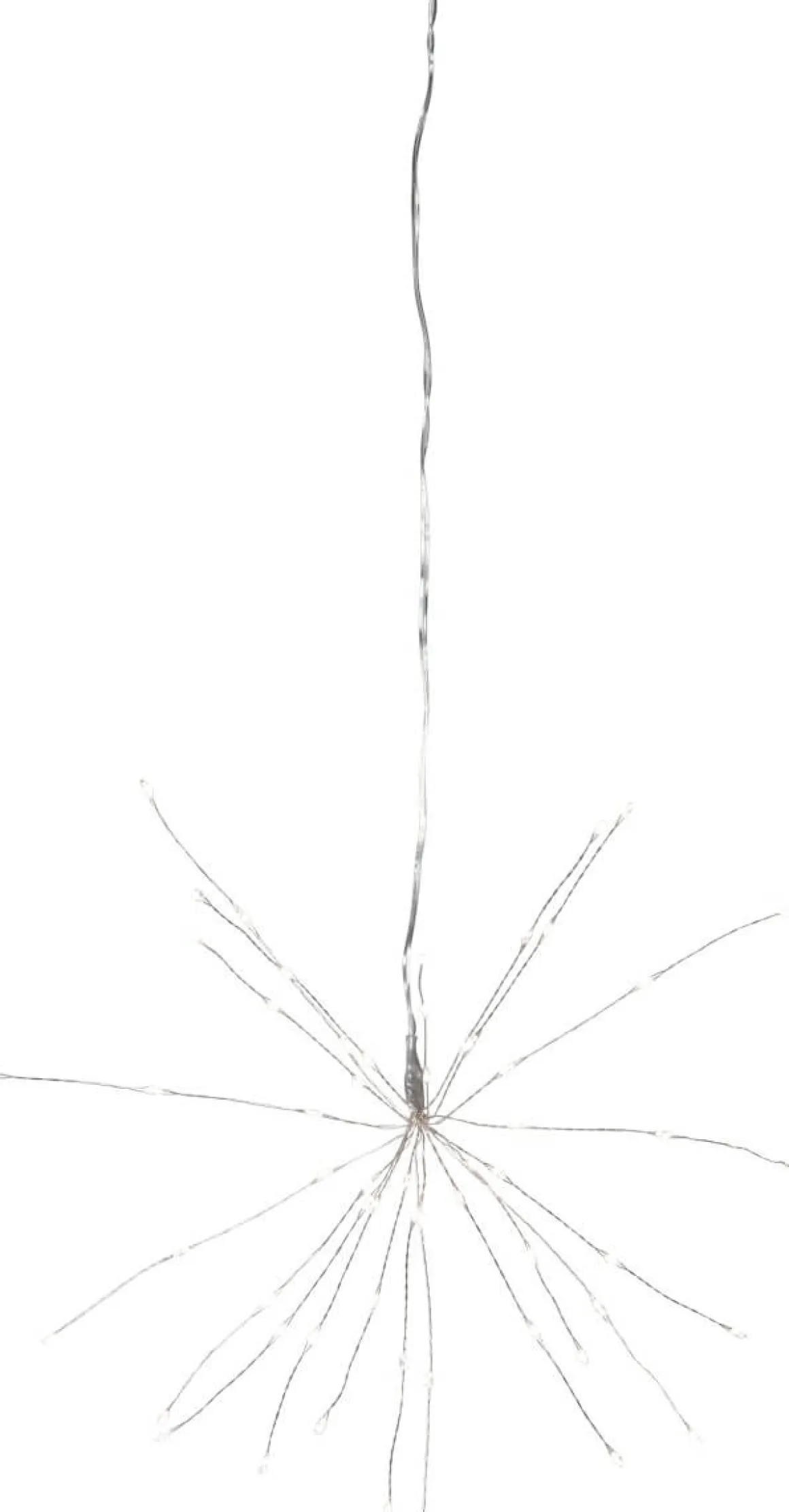 FIREWORK Hängande dekoration 26cm 60LED Dagljus Silver