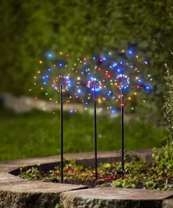 FIREWORK 3-Pack Utedekoration 65cm 180LED Flerfärgad IP44