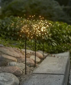 FIREWORK 3-Pack Utedekoration 65cm 180LED Svart IP44