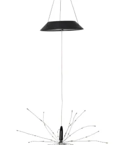 FIREWORK SOLAR Hängande Solcells-dekoration 45cm IP44 Svart