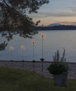 FIREWORK SOLAR Solcellsdekoration 85cm Svart/Varmvit