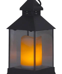 FLAME LANTERN Lykta 25cm IP20 Svart