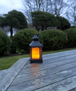FLAME LANTERN Lykta 25cm IP20 Svart