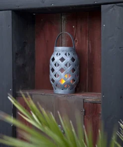 FLAME Solcellsdekoration 23cm Grå IP44