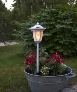 FLAME Solcellsdekoration 63cm Vit IP44