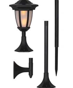 FLAME Solcellsdekoration 63cm Svart IP44