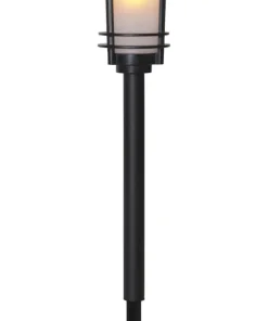 FLAME Solcells-pollare 53cm Svart