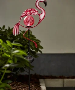 FLAMINGO Solcells-Dekoration 80cm Rosa