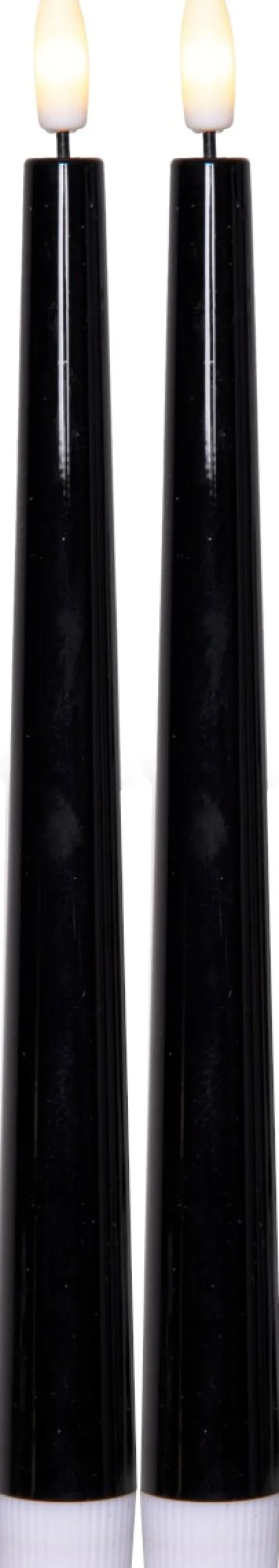 FLAMME CANDY Antikljus 2-pack 26cm Svart