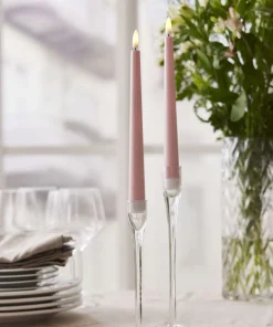 FLAMME CANDY LED-Antikljus 2-pack 26cm Rosa