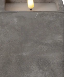 FLAMME CEM LED-Blockljus Batteri 11,5cm Grå