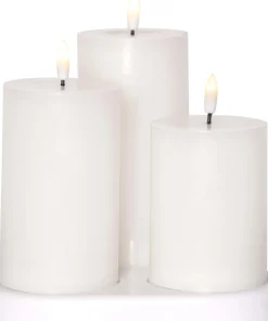 FLAMME CHARGE Blockljus 3-pack 15cm