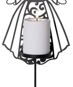 FLAMME DECO LED Gravljus 48cm Svart