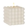 FLAMME DOT LED-Blockljus 12,5cm Vit