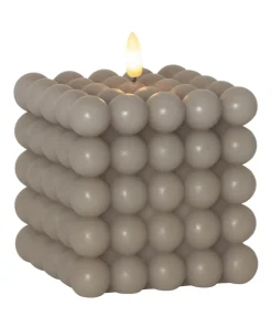 FLAMME DOT LED-Blockljus 12,5cm Grå