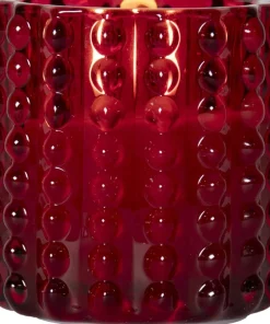 FLAMME DOTTY LED-Blockljus Batteri 10cm Röd