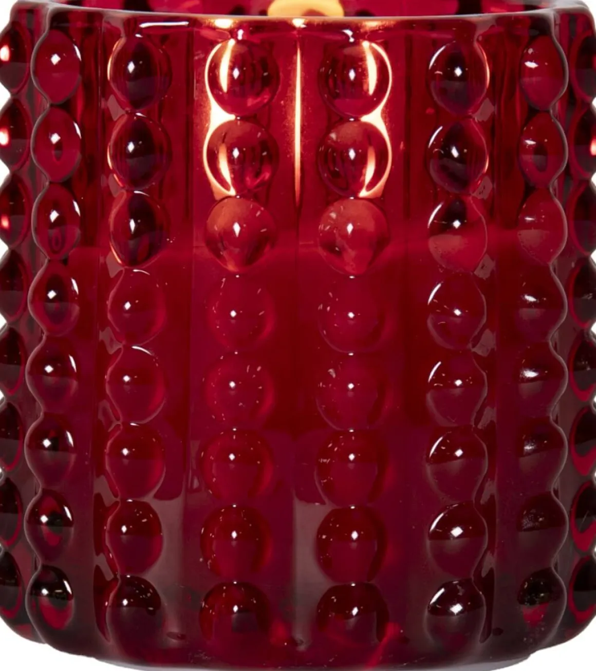 FLAMME DOTTY LED-Blockljus Batteri 10cm Röd