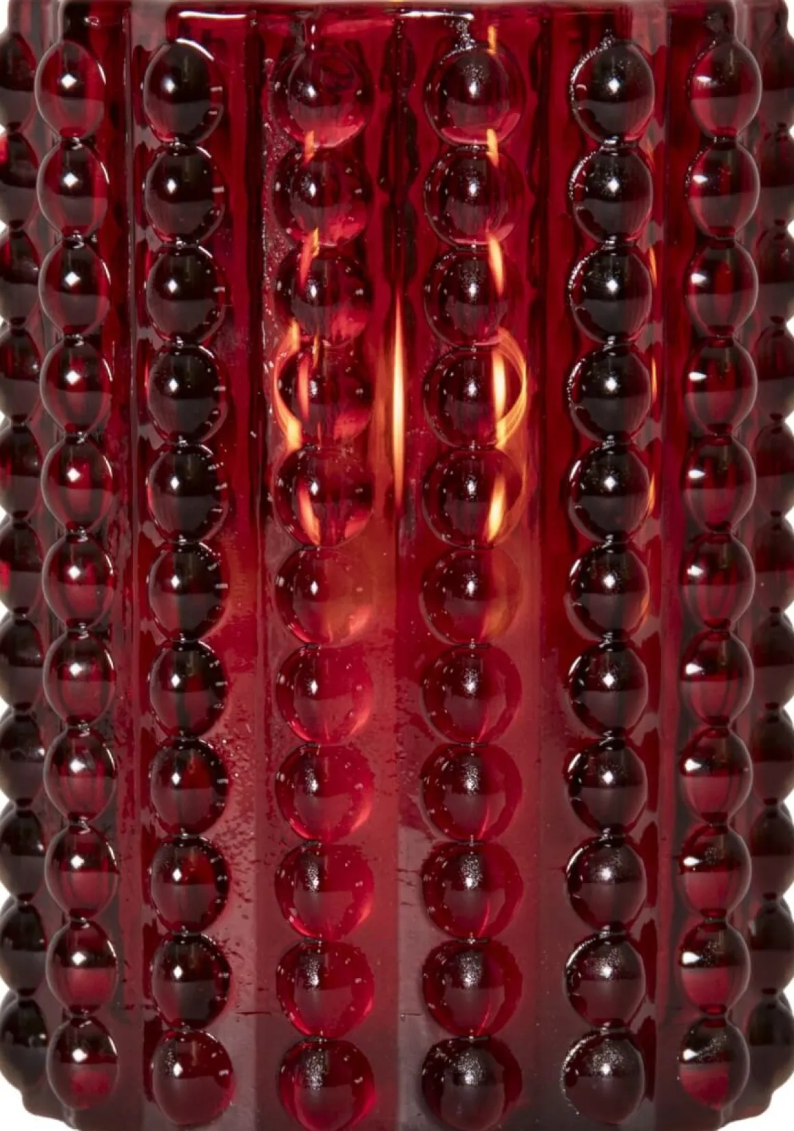 FLAMME DOTTY LED-Blockljus Batteri 13cm Röd
