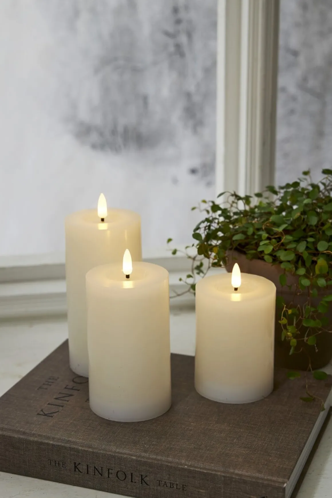 FLAMME FLOW LED-Blockljus Batteri 17,5cm