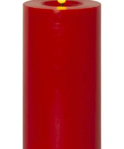 FLAMME FLOW LED-Blockljus 17,5cm Röd