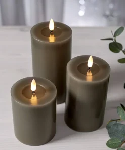 FLAMME FLOW LED-Blockljus Batteri 12,5cm Mullvad
