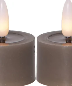 FLAMME FLOW LED-Värmeljus 2-pack 4cm Mullvad