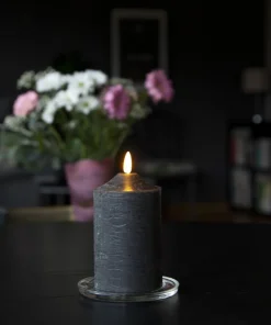 FLAMME LED Blockljus 15cm Svart