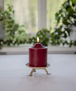 FLAMME LED-Blockljus 12cm Röd
