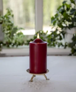 FLAMME LED-Blockljus 17cm Röd