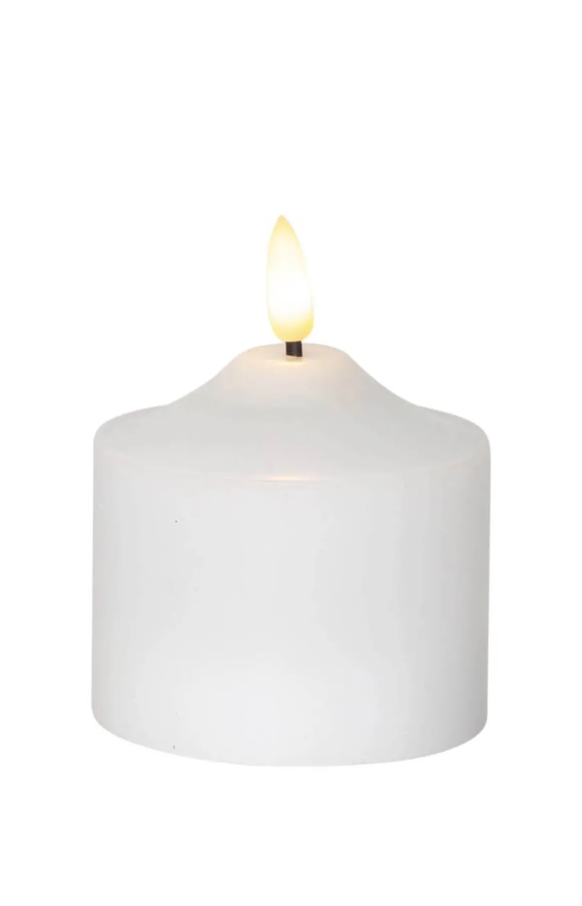 FLAMME LED-Blockljus 9,5cm Vit Vax
