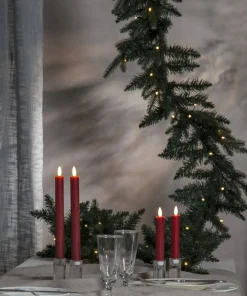 FLAMME 2-Pack LED Antikljus 15cm Röd
