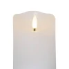 FLAMME RUSTIC LED-Blockljus 10cm Vit