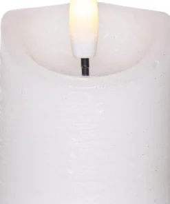 FLAMME RUSTIC 2-PACK LED-Blockljus 7,5cm Vit