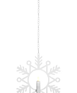 FLAMME SNOW Inomhusdekoration Batteri 24cm Vit