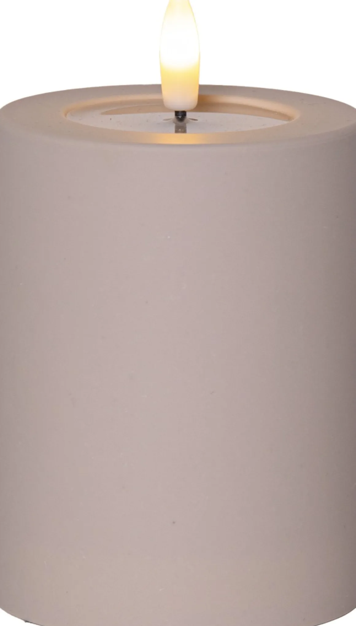 FLAMME SOFT LED-Blockljus 12,5cm LED Beige