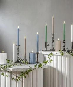 FLAMME STRIPE LED-Antikljus 2-pack 25cm Blå