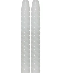 FLAMME SWIRL LED-Antikljus 2-Pack 25cm Vit
